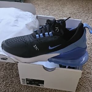 Nike Air Max 270 Black and Light Blue Shoes